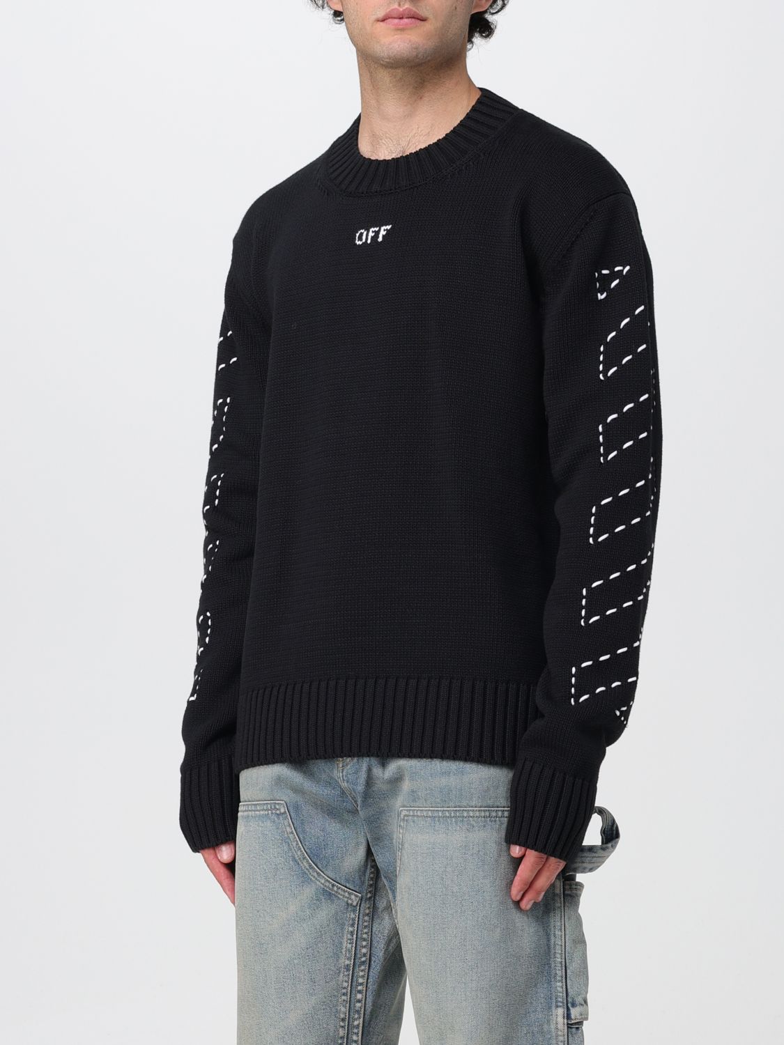 Off White Sweater Men Black