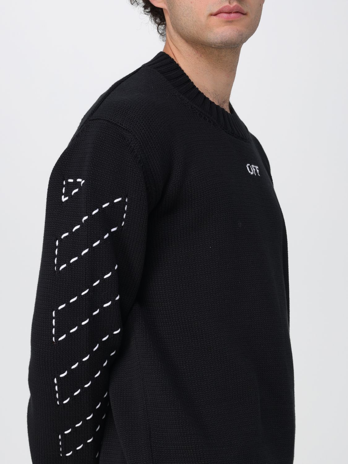 Off White Sweater Men Black