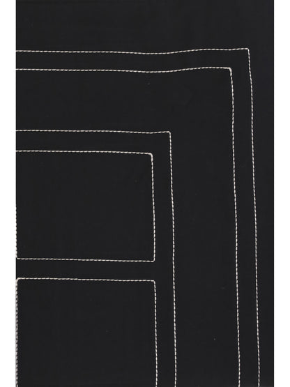 Toteme Silk Scarf with embroidery - Black