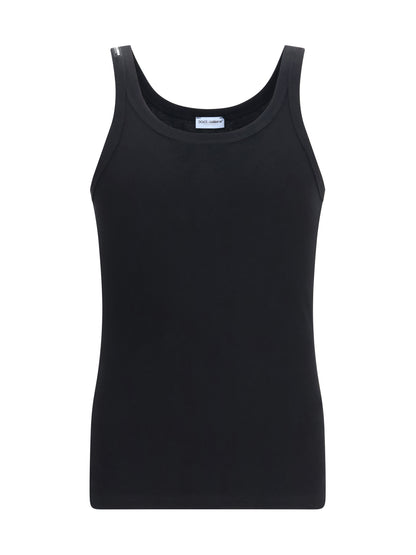 Dolce & Gabbana Marcello ribbed cotton Tank Top - Black