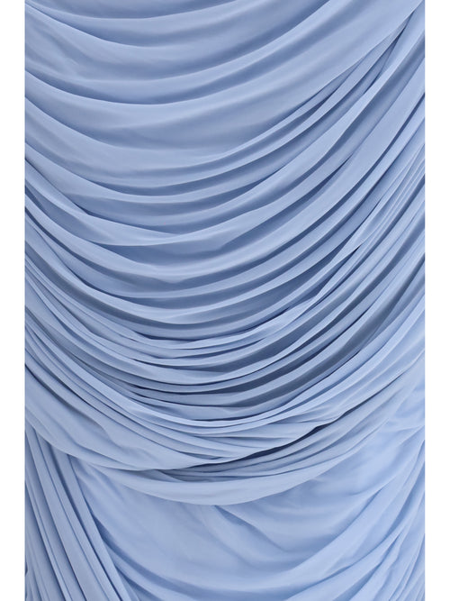 Magda Butrym Draped midi Skirt - Light Blue