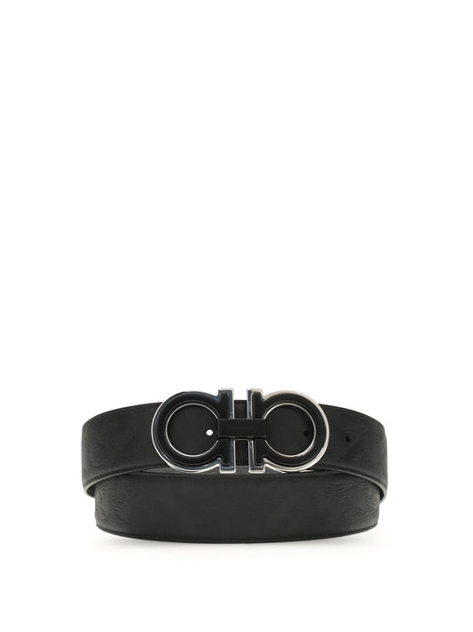 FERRAGAMO Reversible and adjustable Gancini Belt