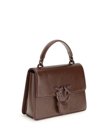PINKO Shiny leather Love One Top mini Handbag
