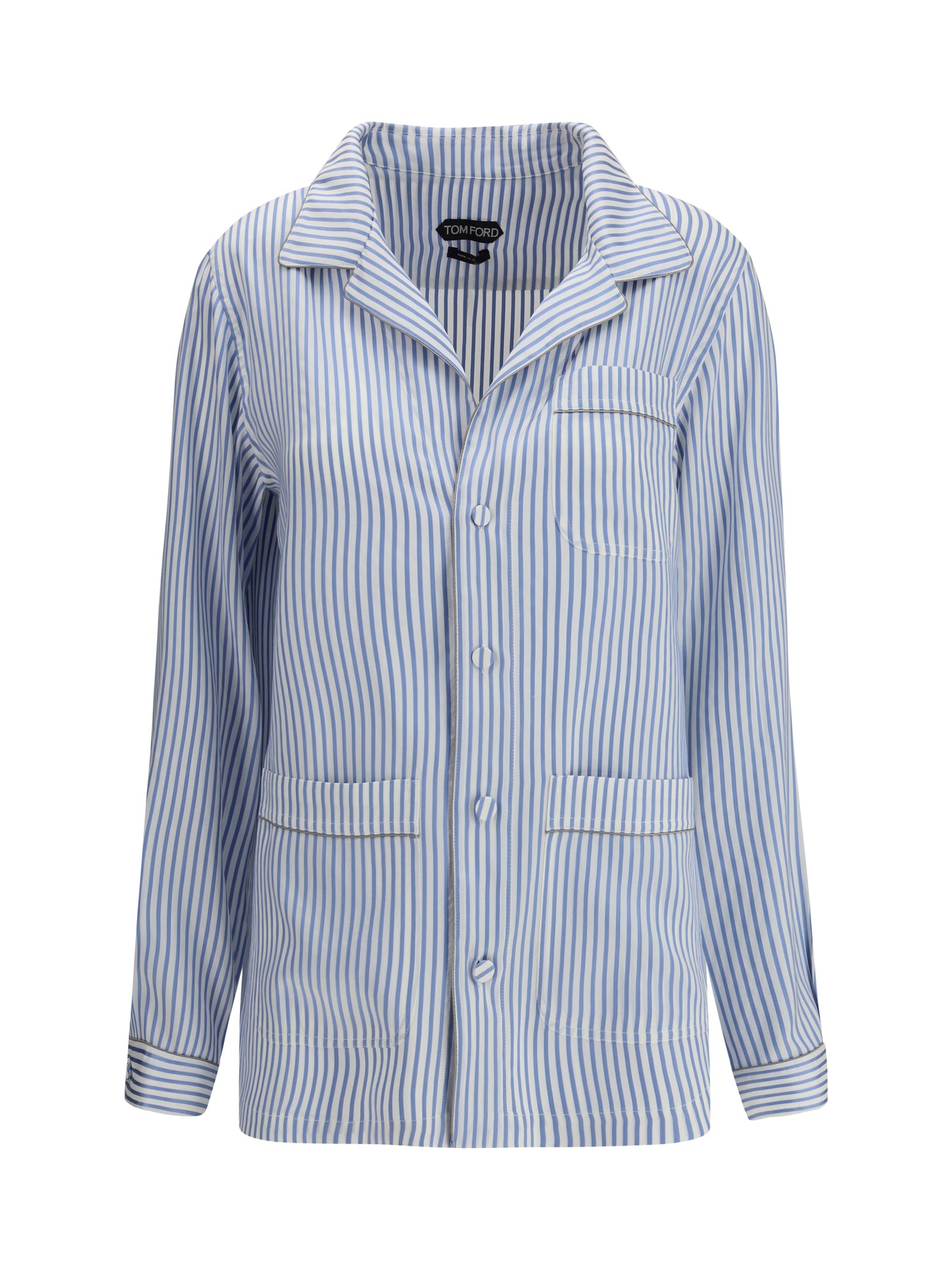 TOM FORD Striped Silk PJ Shirt