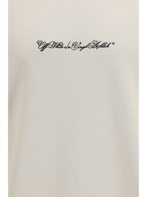 Off-White Script Arrow crewneck Sweatshirt - Pumice Stone