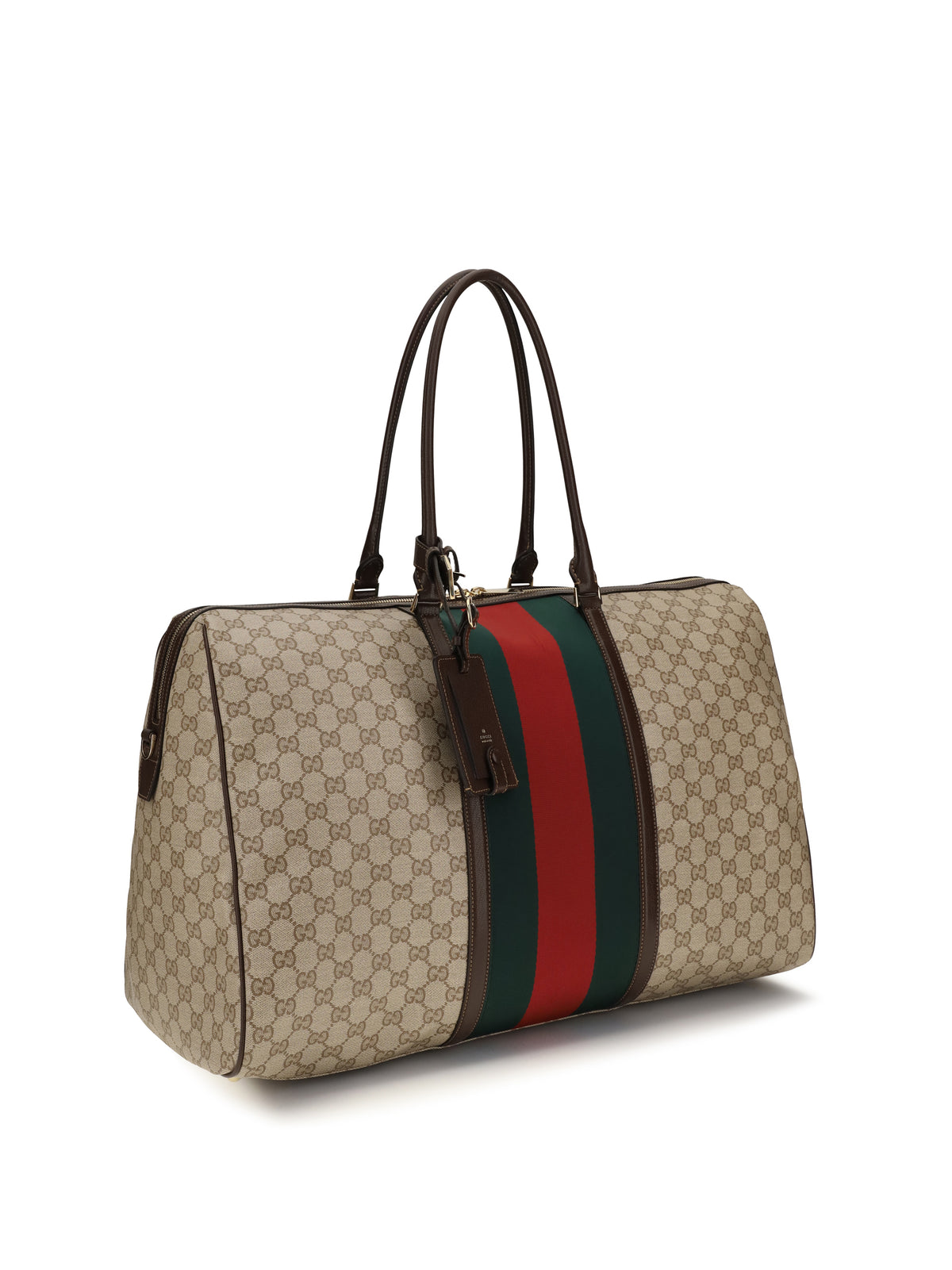 Gucci GG Travel Bag Web stripe - Vin.San.Br/Dk.Br/Vrv