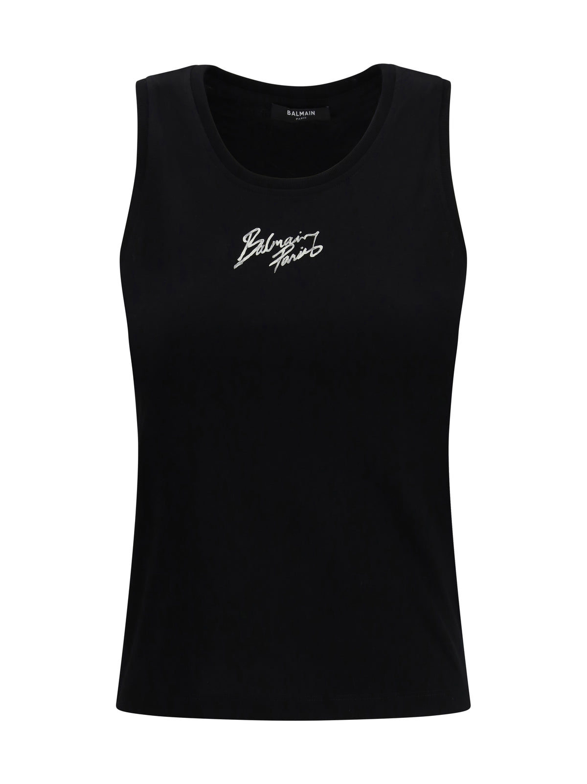 Balmain Paris brush print Tank Top - Noir/Blanc