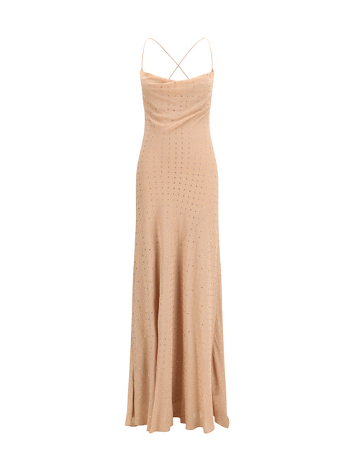 Pinko Long strass Slipdress - Pink Sfinge
