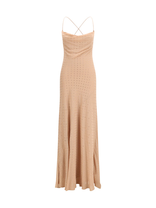 PINKO Long strass Slipdress