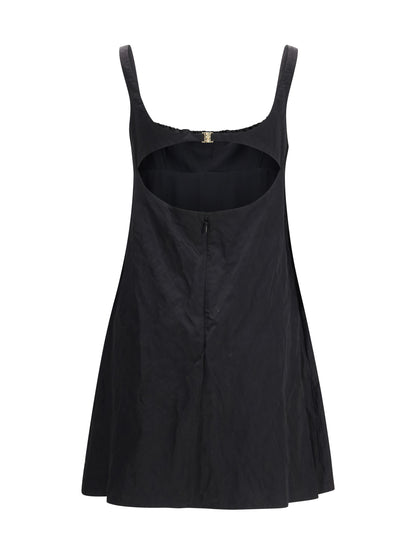 Chloé Mini Dress in washed technical satin - Black