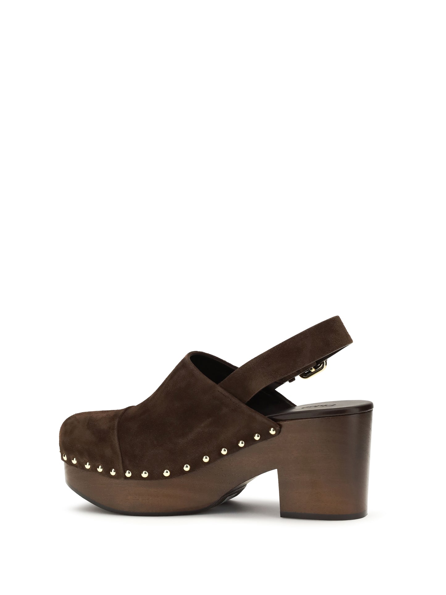 CHLOÉ Jeannette wedge Clogs in glossy calfskin
