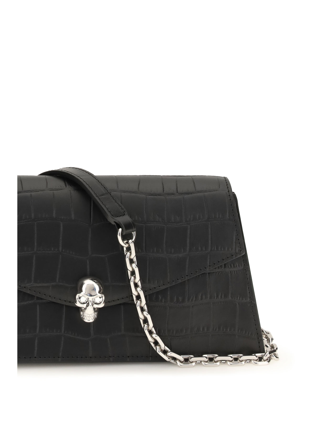 Alexander Mcqueen Mini Skull Clutch - Black