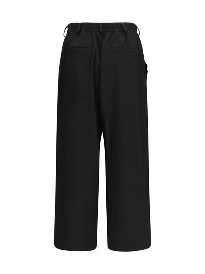 Y-3 Wool straight-leg Pants - Black