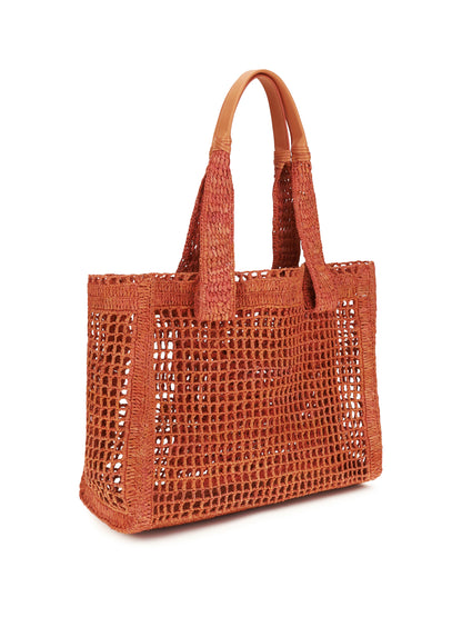 CHLOÉ East-West Summer Banana raffia Tote Bag