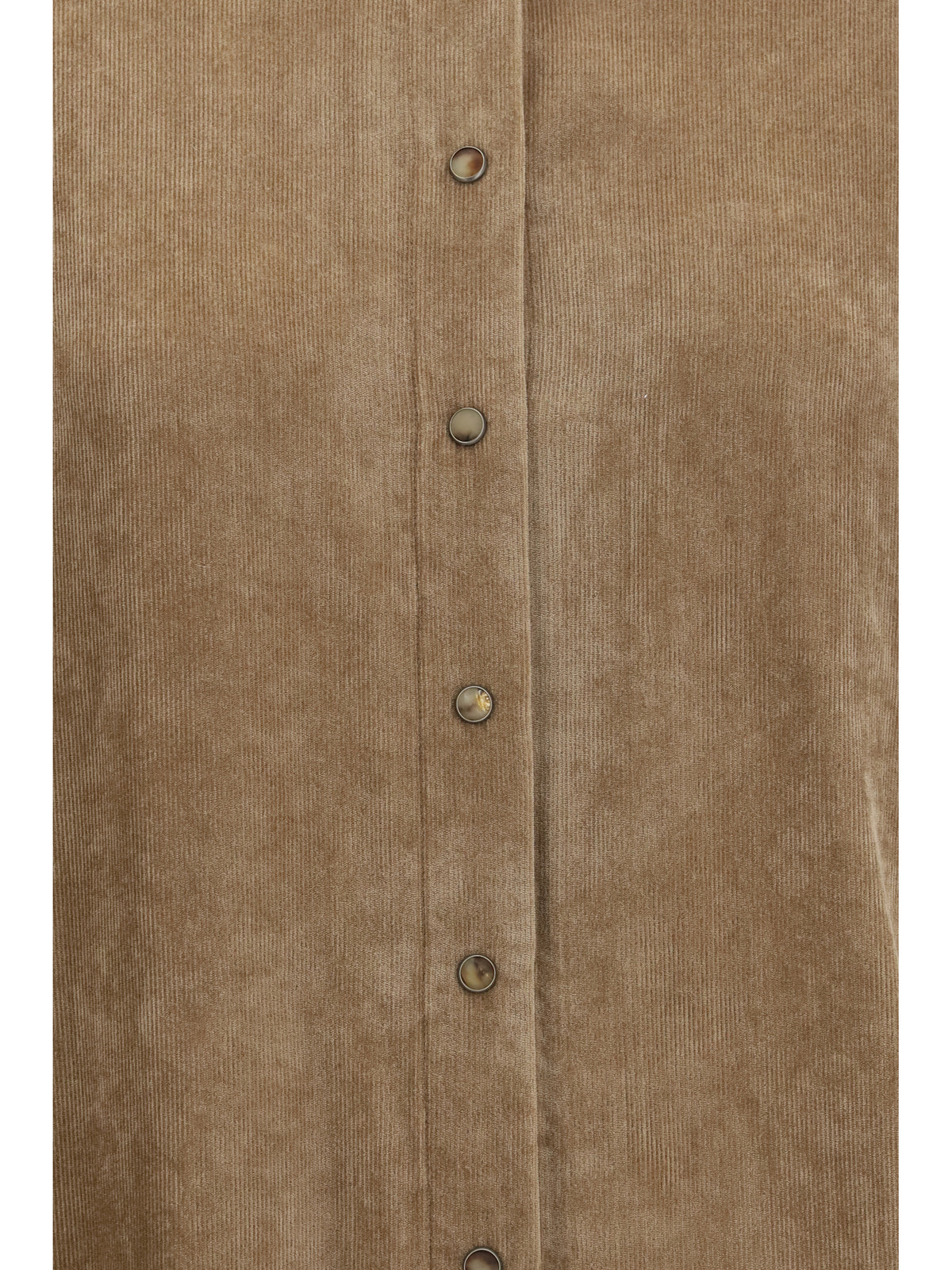 Brunello Cucinelli Snap-button Shirt in cashmere blend - Cappuccino