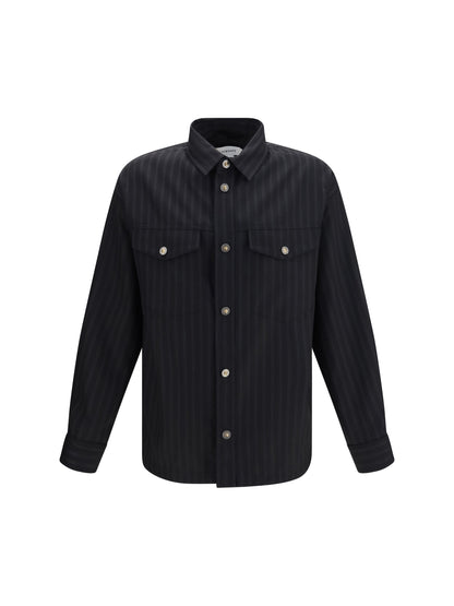 Versace Greca Monogram jacquard wool Shirt - Black
