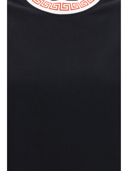Versace T-shirt with greca details - Black