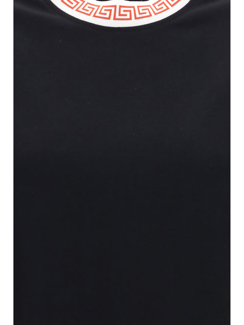Versace T-shirt with greca details - Black