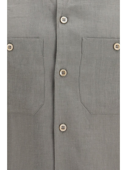 BRUNELLO CUCINELLI Easy-fit linen Shirt with chest pockets