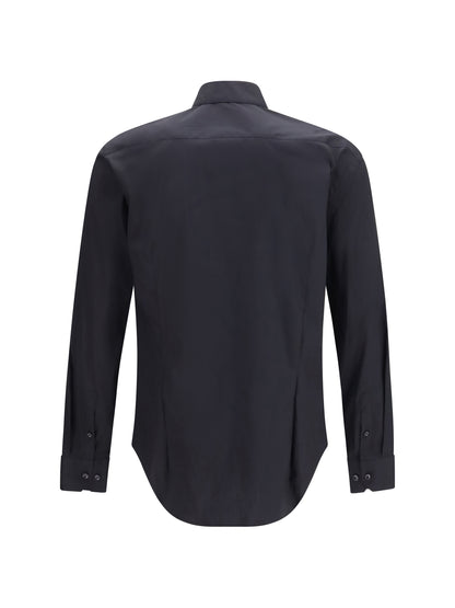 Giorgio Armani Shirt slim fit in stretch cotton poplin - Black