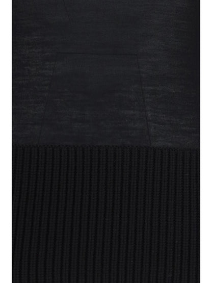 AlaïA Merino wool crewneck Top - Noir Alaia