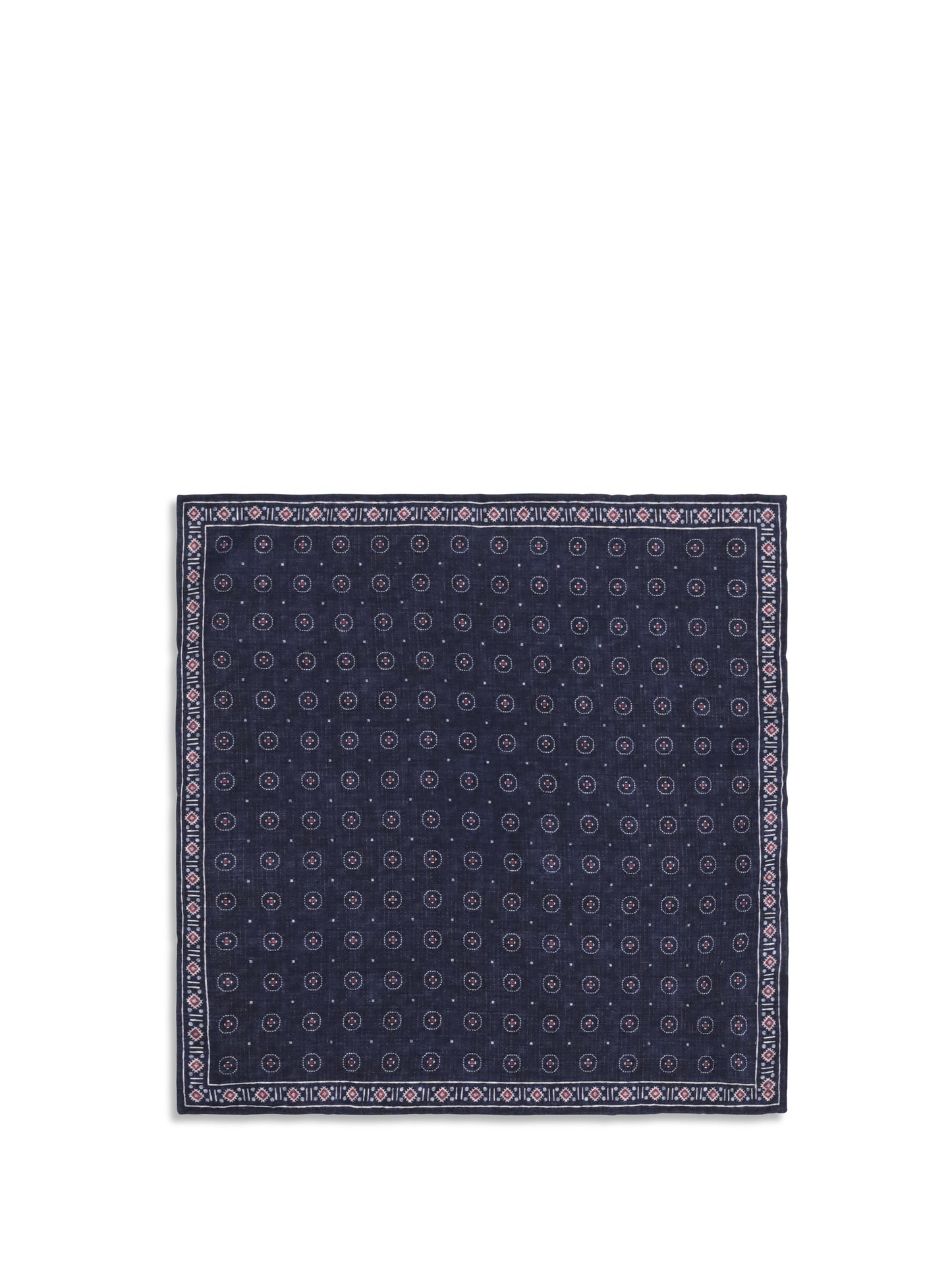 BRUNELLO CUCINELLI Ethnic-patterned silk Pocket Square