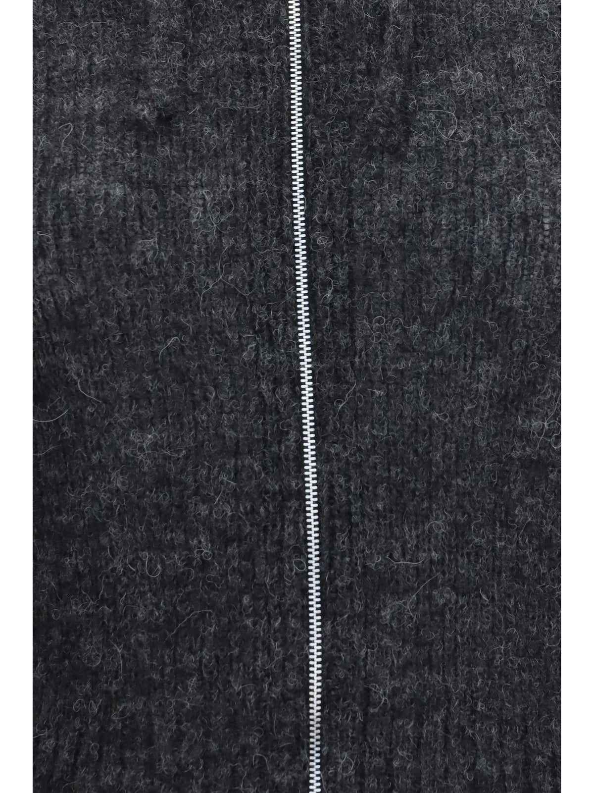 Our Legacy Alpaca-blend Zip-Up Hoodie - Charcoal Melange