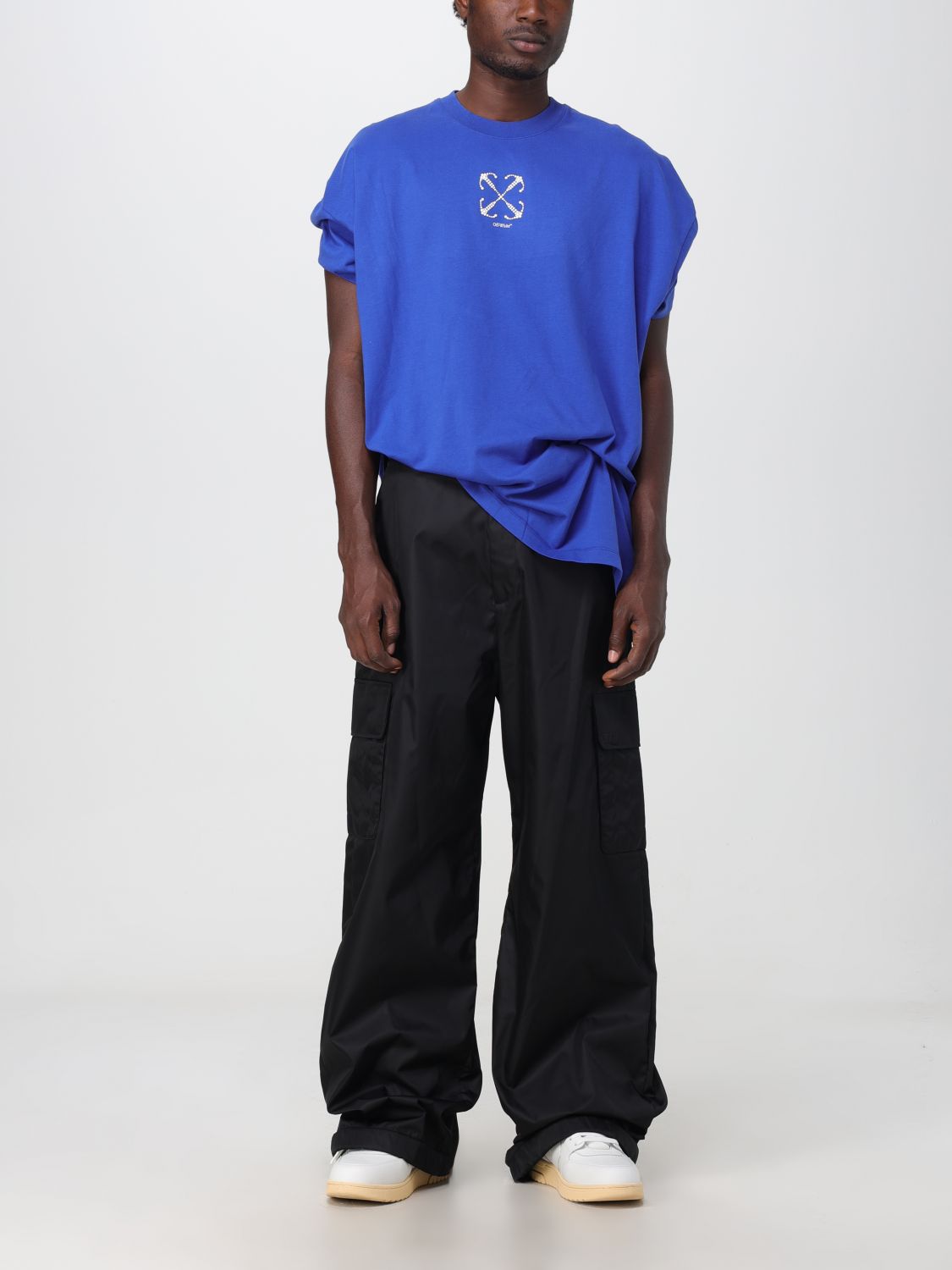 Off White Pants Men Black