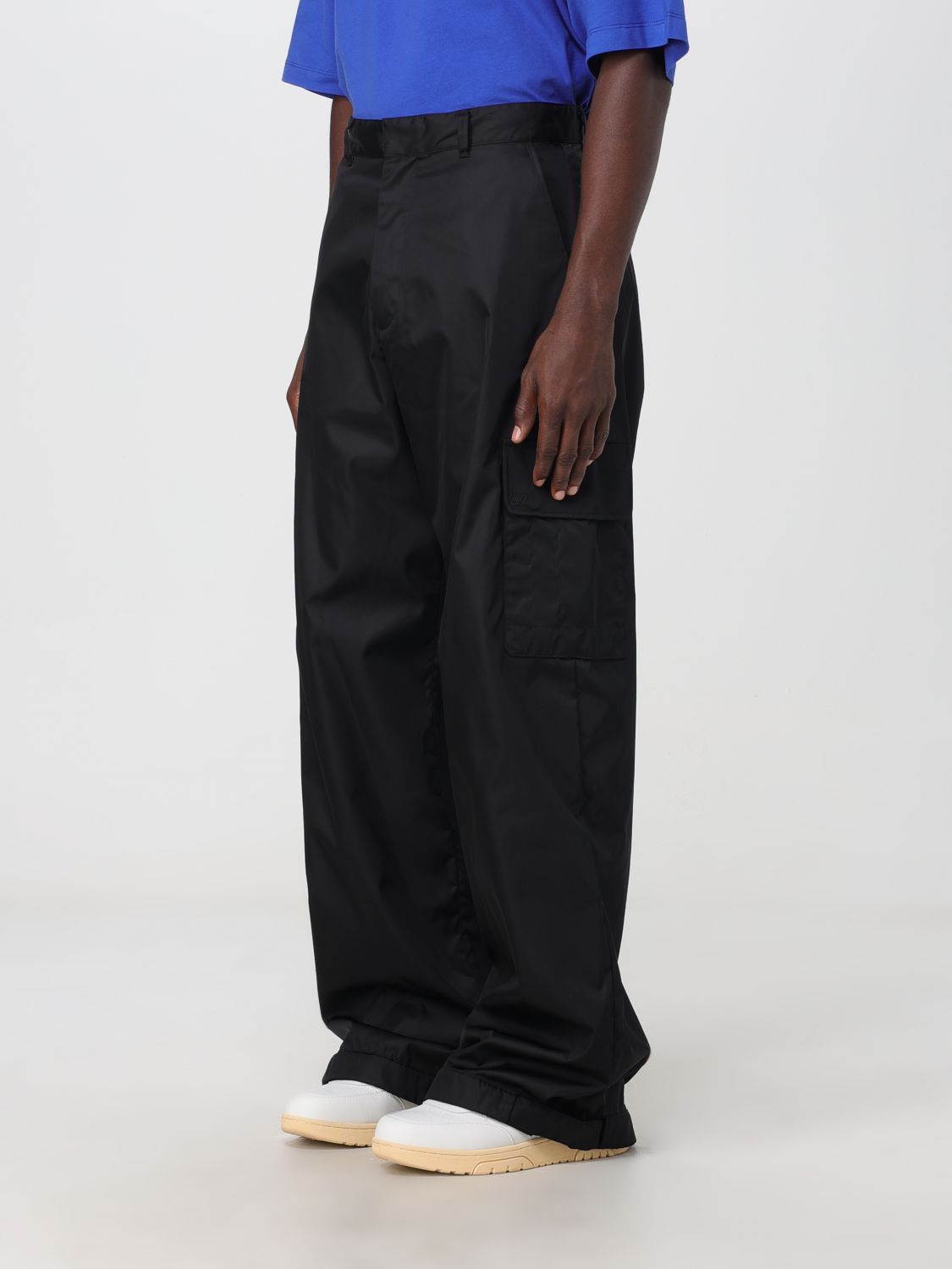 Off White Pants Men Black