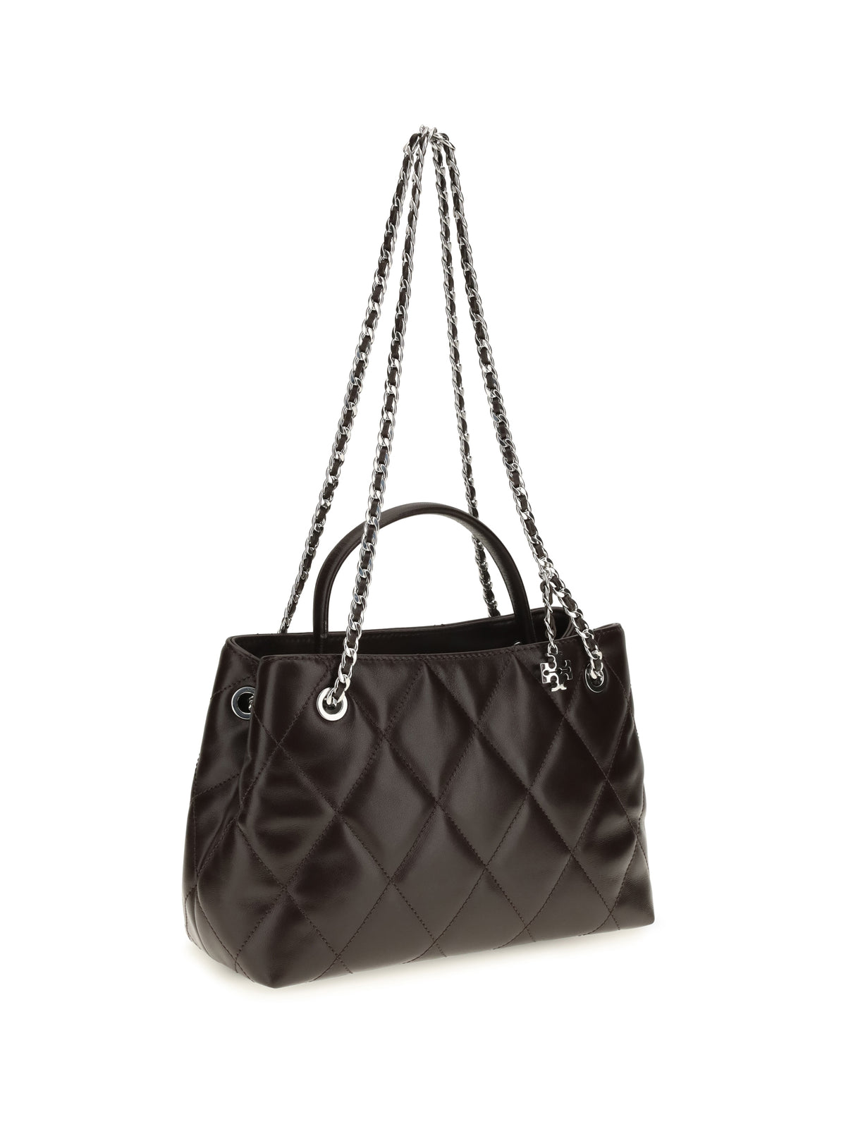 Tory Burch Small Fleming leather Tote Bag - Cocoa