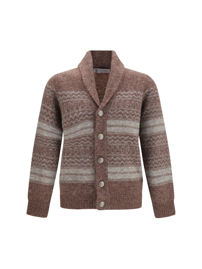 Brunello Cucinelli V-neck button Cardigan - Lava
