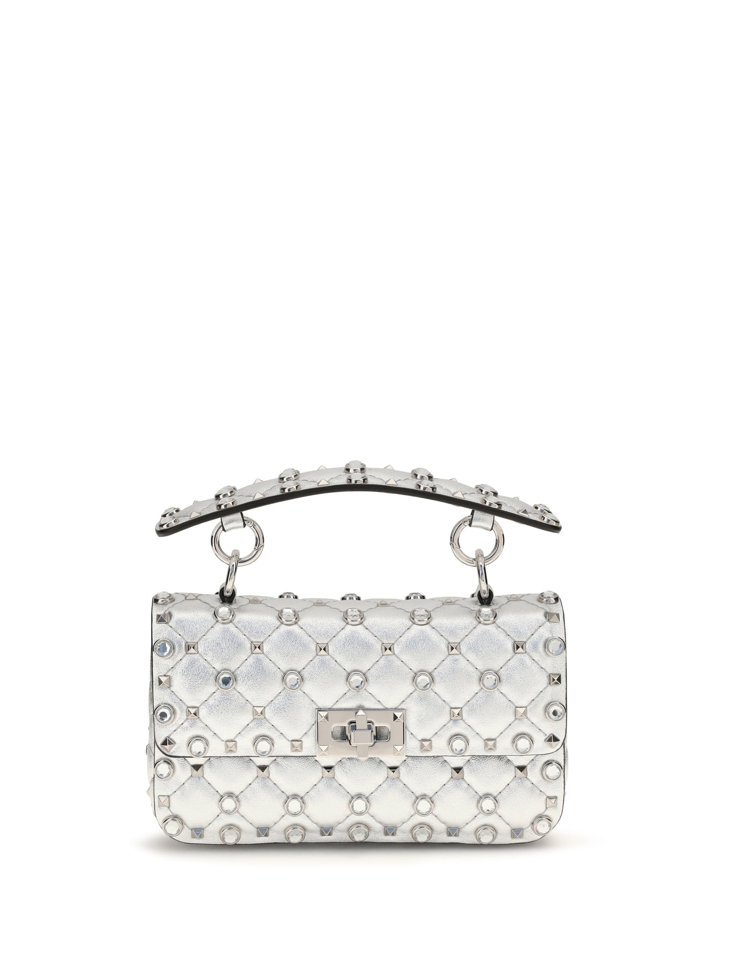 VALENTINO GARAVANI Rockstud Handbag in laminated leather