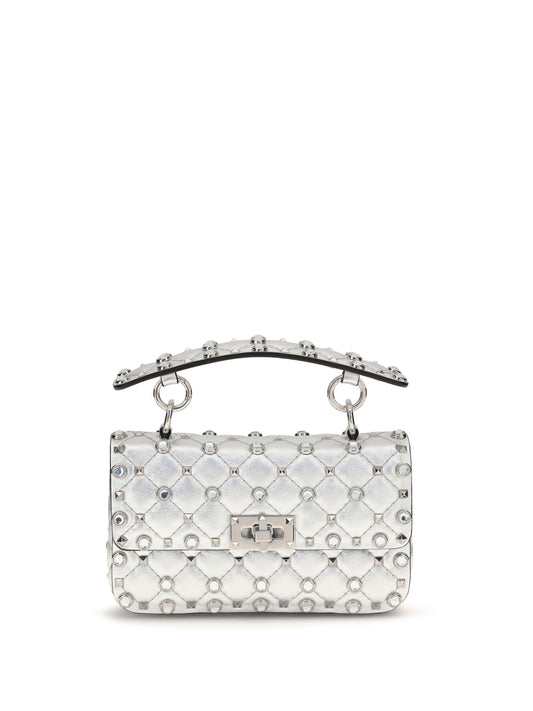 VALENTINO GARAVANI Rockstud Handbag in laminated leather