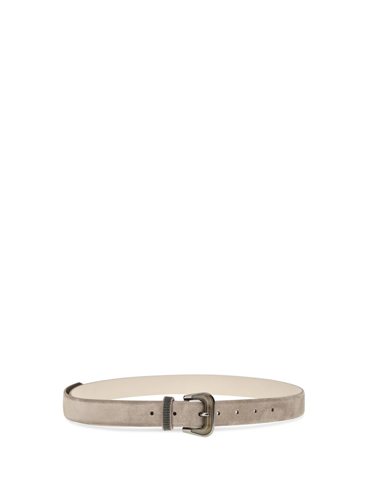 Brunello Cucinelli Suede Belt with Shiny Loop - Shore