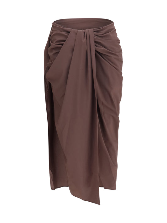 JACQUEMUS Pareo Skirt in stretch muslin