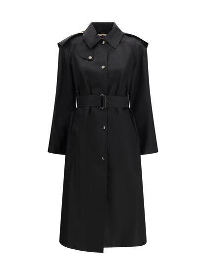 BURBERRY Long nylon Car Coat with hood