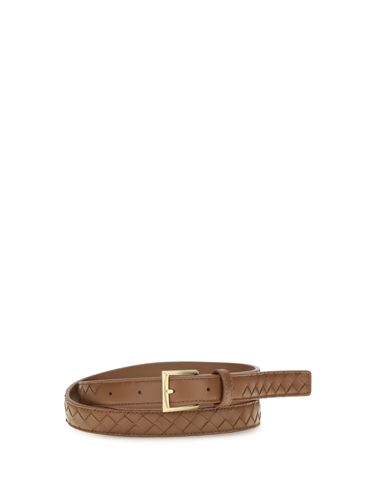 Bottega Veneta Intrecciato Belt - Tannin-Brass Vibrato