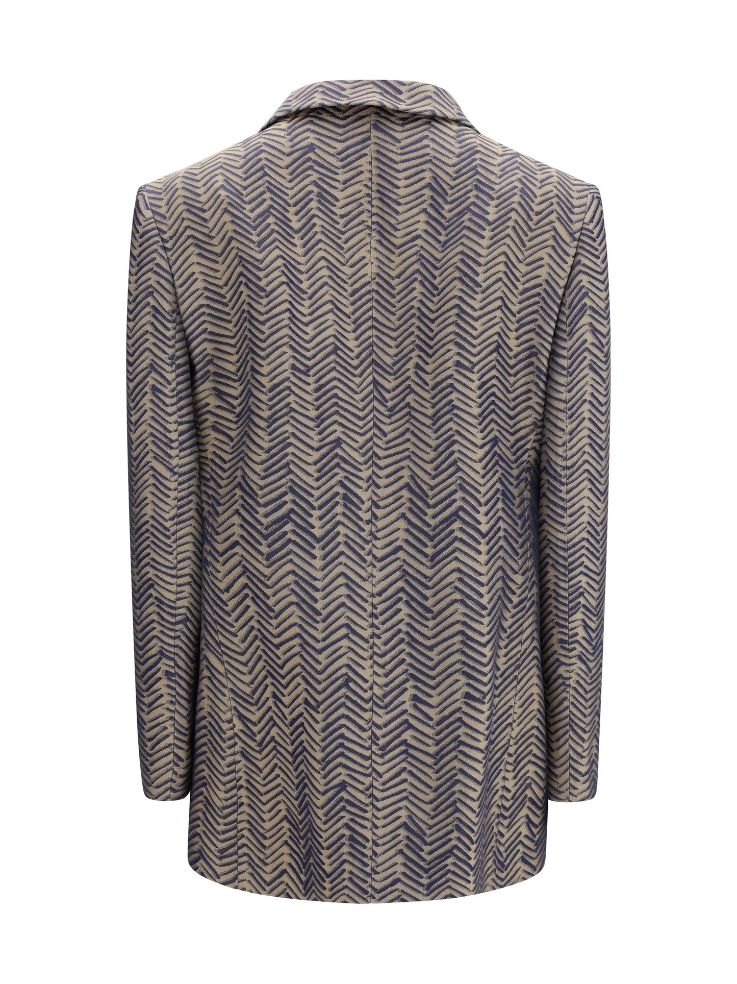 GIORGIO ARMANI Single-breasted Jacket cchevron jacquard viscose