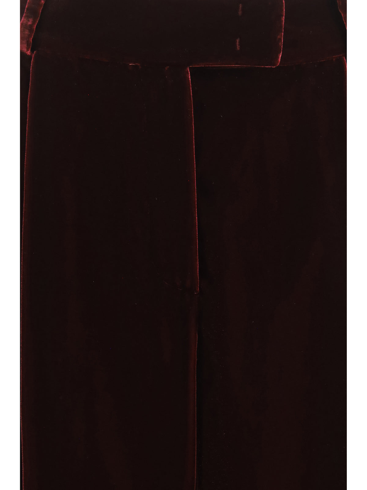 Giorgio Armani Wide leg Pants with double pleats in viscose and silk velvet - Rhododendron