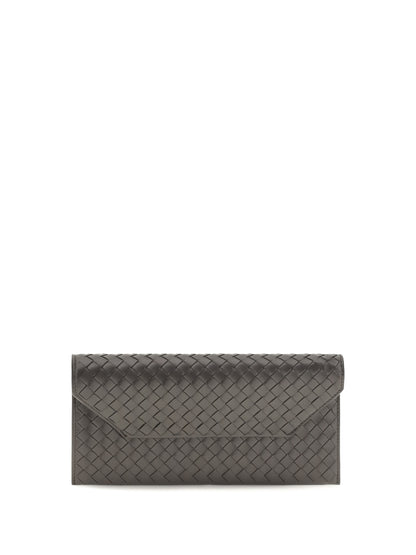Bottega Veneta Intrecciato nappa Wallet - Espresso-Brass V
