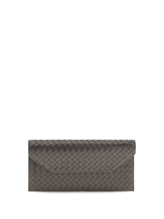 Bottega Veneta Intrecciato nappa Wallet - Espresso-Brass V