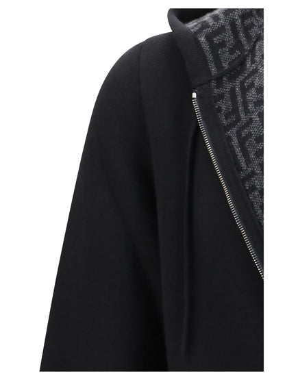Fendi FF cashmere Sweater - Nero+Grigio Melange