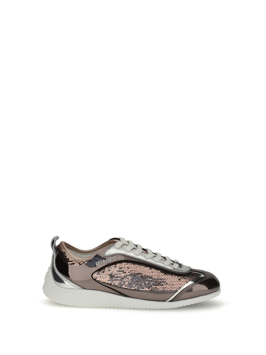 PINKO Sequined mirror fabric Reby 10 Sneakers