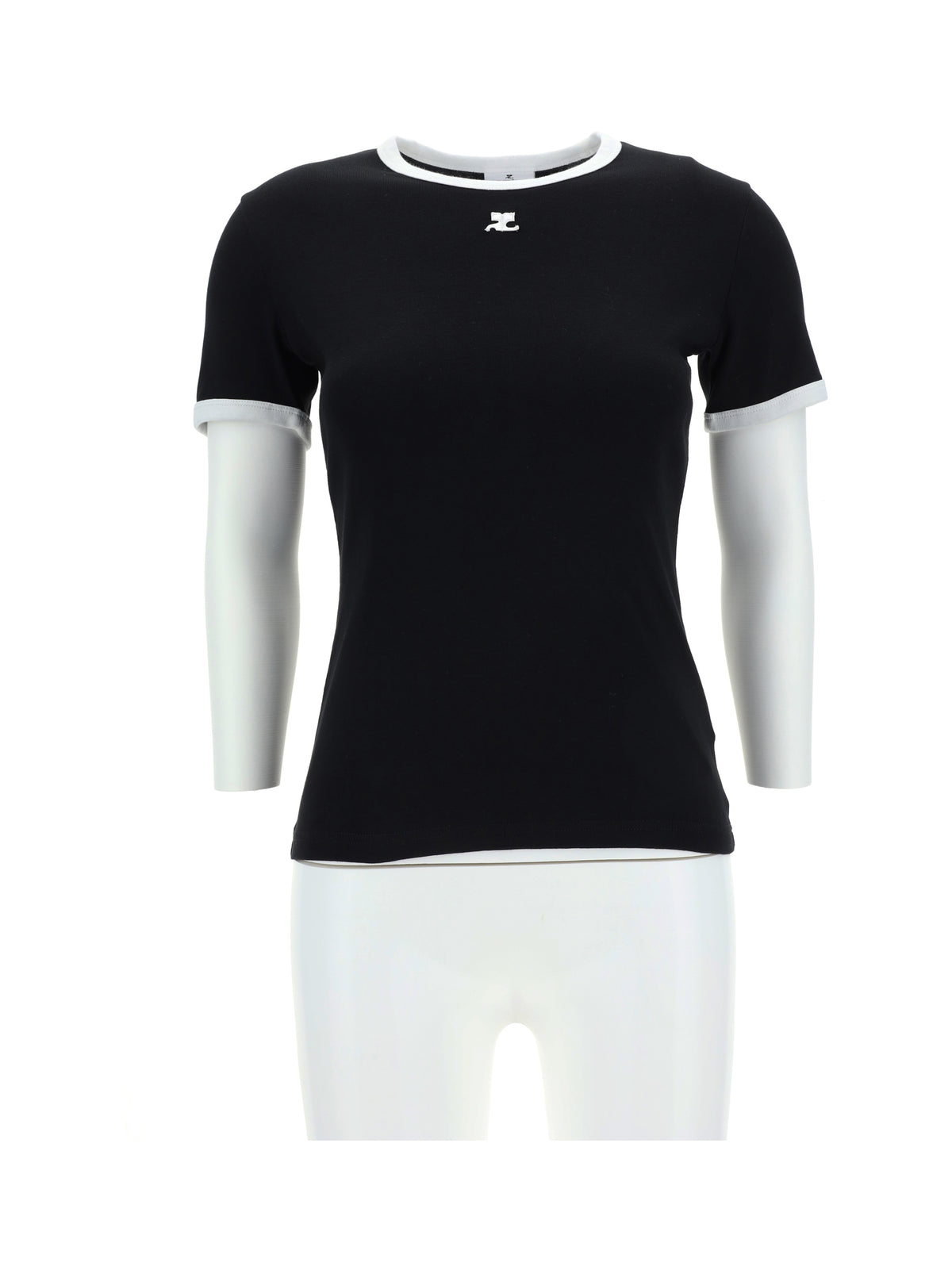 Courrèges Logo T-shirt - Black/Heritage White
