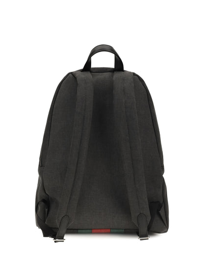 Gucci Large Web Backpack - Nika Blk Vrv/Blk/T.G