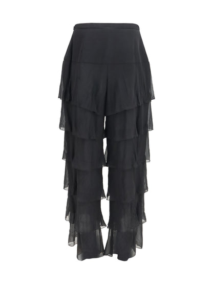 Valentino Baloon Pants in Georgette - Black