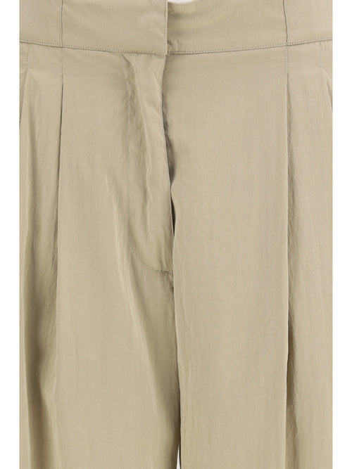 The Row Iven silk and nylon Pants - Beige
