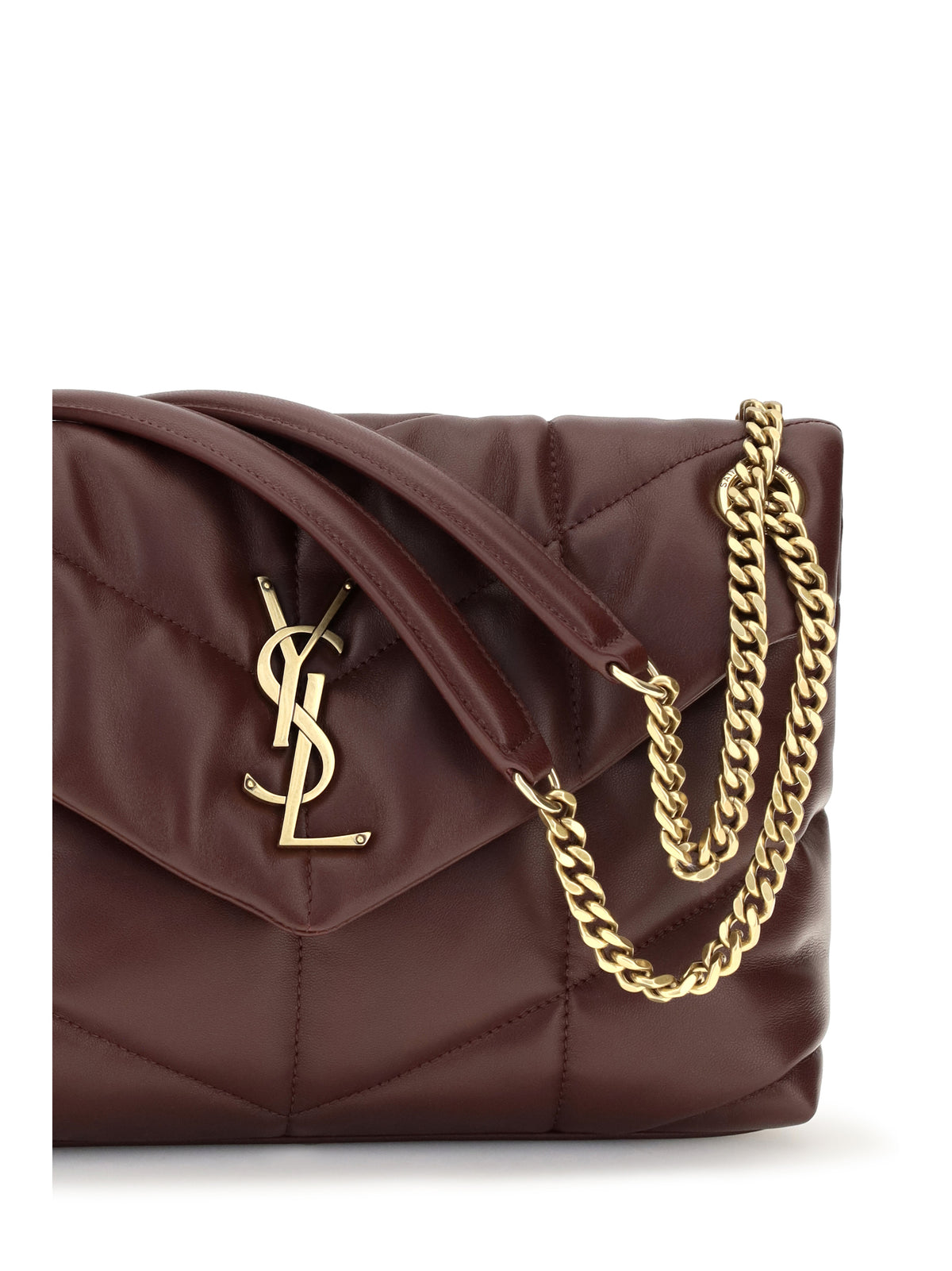 Saint Laurent Puffer Toy Shoulder Bag - Lt Hot Wine