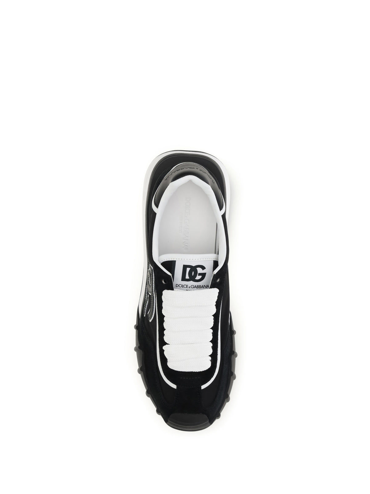 Dolce & Gabbana DG Logo leather Sneakers - Black/Black