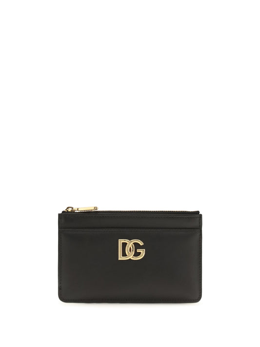 DOLCE & GABBANA Leather Card Holder with logo